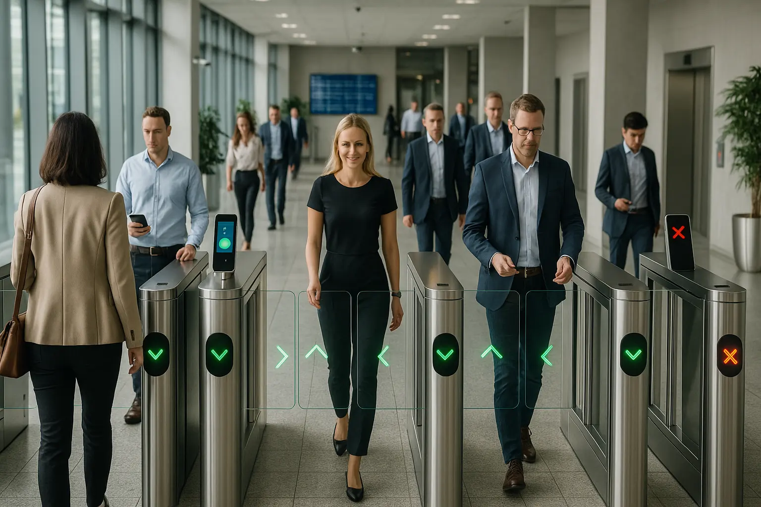 Пешеходный доступ к воротам высокой пропускной способности в Германии