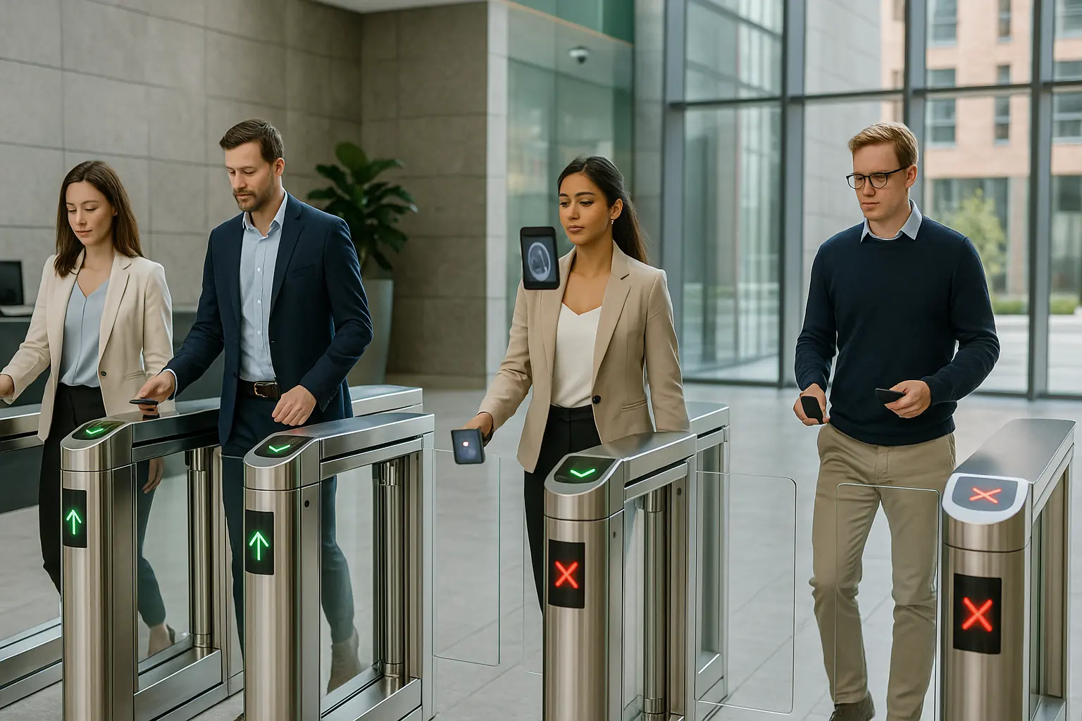 Вестибюль здания турникетов с быстрыми воротами в Нидерландах