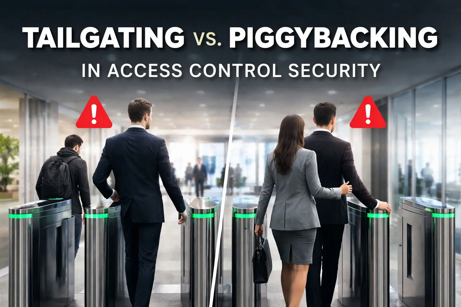 Tailgating против. Пиггибинг: Понимание скрытых угроз безопасности контроля доступа
